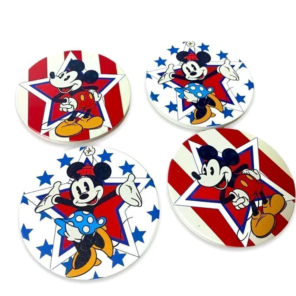 Mickey Mouse Minnie Coasters Fourth July USA Retro